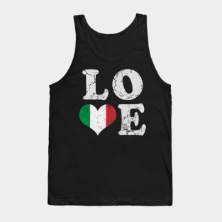 Love Italy Flag  Italia Italian Heritage Family Tank Top